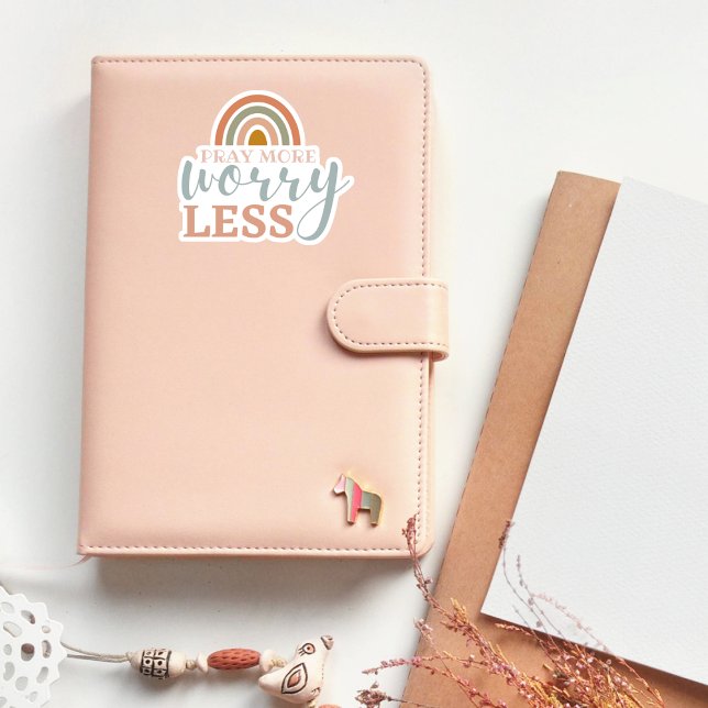 Sticker en vinyle coupé sur mesure "Pray More Worl (Créateur téléchargé)