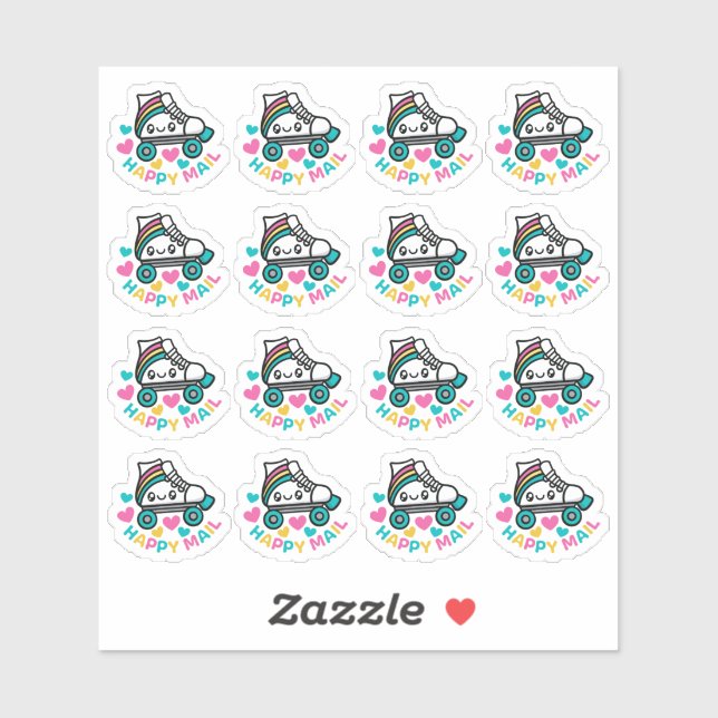 Sticker en vinyle coupé sur mesure Roller Skate (Feuille)