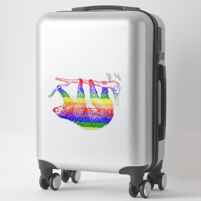 Sticker en vinyle cousu Rainbow (Sur valise)