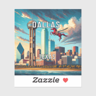 Sticker en vinyle de 3 pouces de Dallas Texas