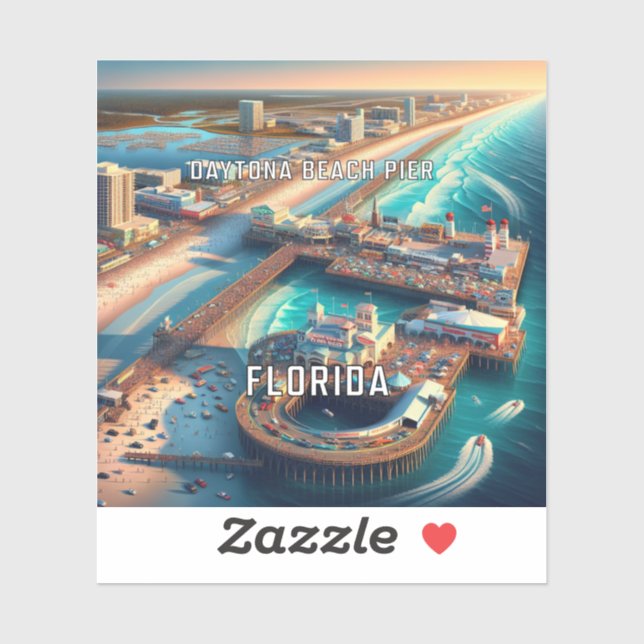 Sticker en vinyle de 3 pouces de Daytona Beach Pie (Feuille)
