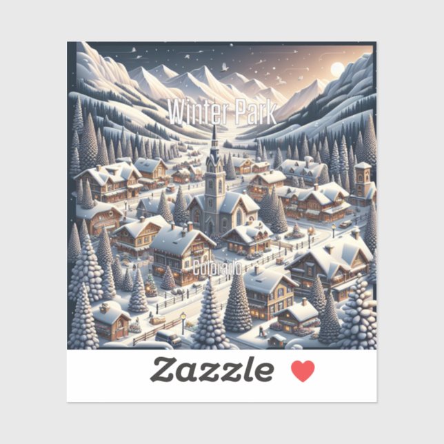 Sticker en vinyle de 3 pouces du parc d'hiver Colo (Feuille)