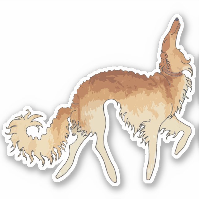 Sticker en vinyle de ballet d'or Borzoi sur mesure (Devant)