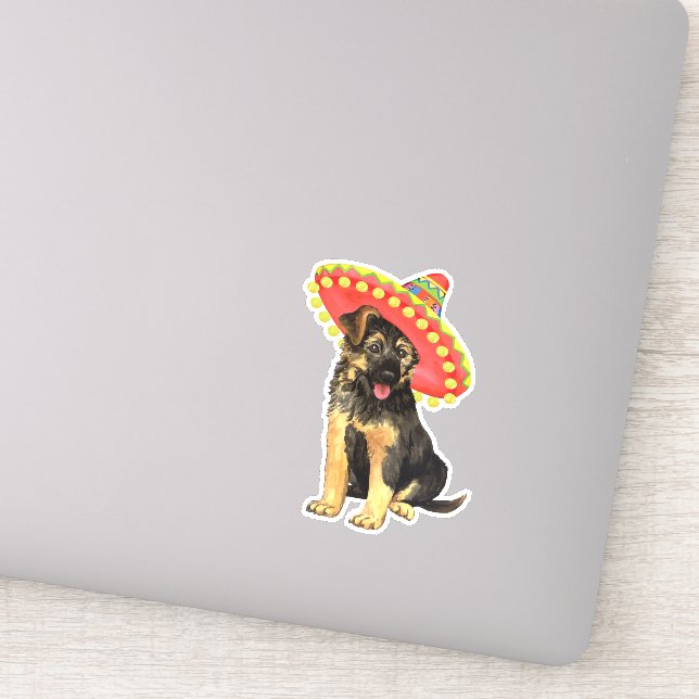 Sticker en vinyle de berger allemand Fiesta (Détail)