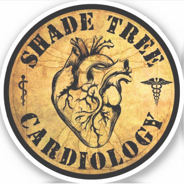 Sticker en vinyle de cardiologie ShadeTree/Décal (Devant)