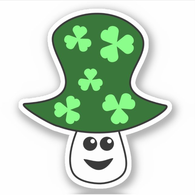 Sticker en vinyle de champignon St. Patrick (Devant)