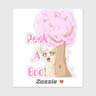 Sticker en vinyle de chiot Peek-A-Boo! ! !