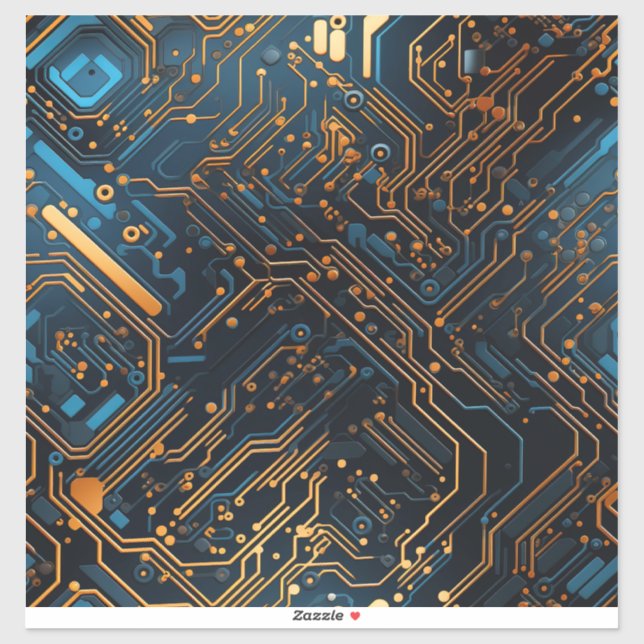 Sticker en vinyle de circuit électronique (Feuille)