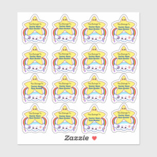 Sticker en vinyle de classe mignonne Étiquette