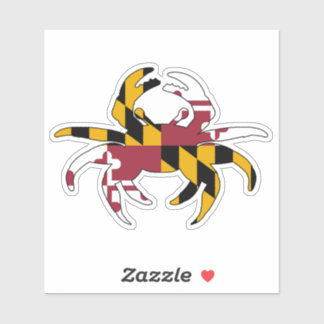 Sticker en vinyle de crabe du Maryland
