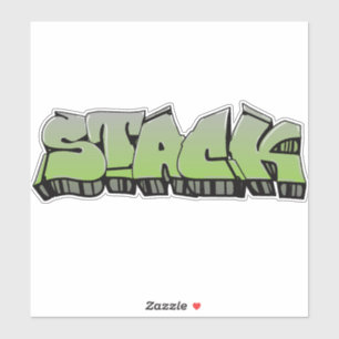 Sticker en vinyle de graffiti "Stack" sur mesure