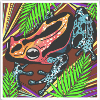 Sticker en vinyle de grenouille