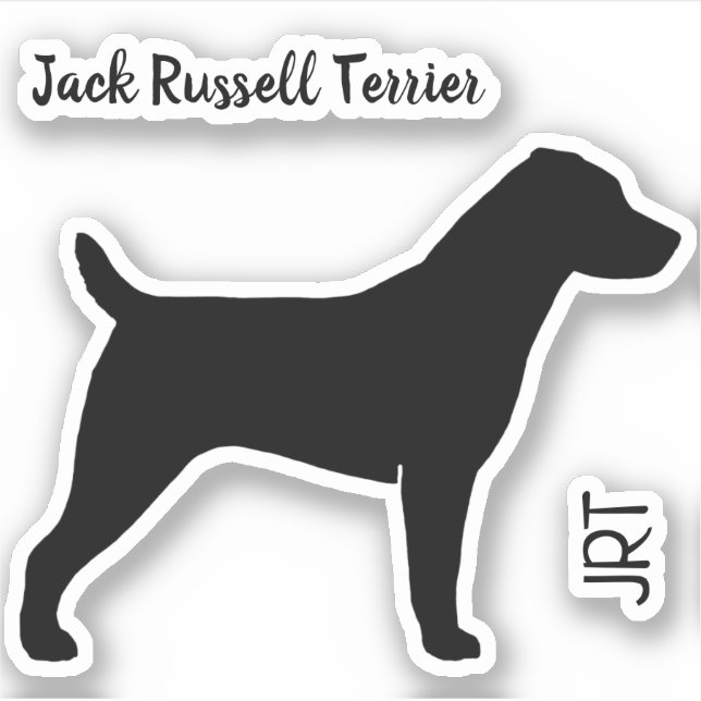 Sticker en vinyle de Jack Russell Terrier Dog Silh (Devant)