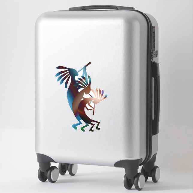 Sticker en vinyle de musique Kokopelli (Sur valise)