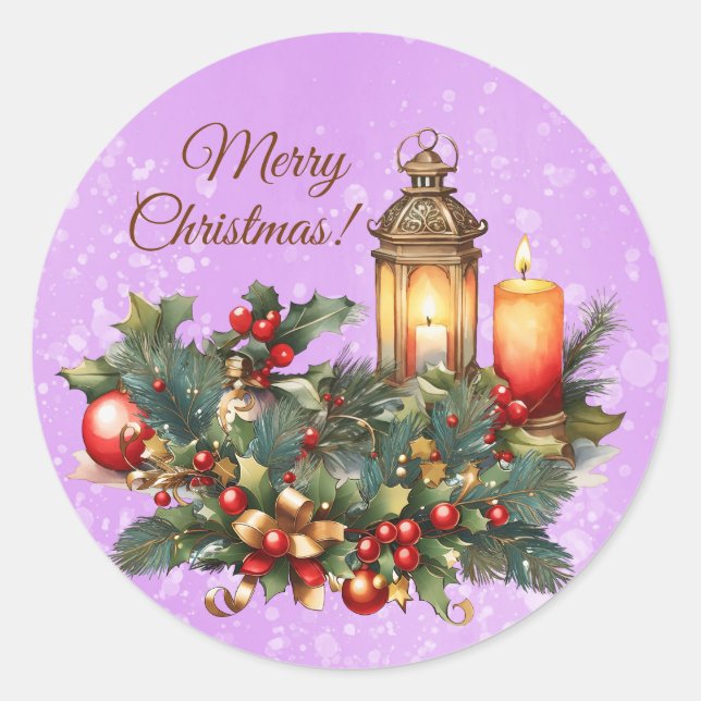 Sticker en vinyle de Noël (Devant)