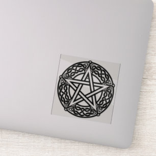 Sticker en vinyle de noeud celtique gothique Wicca