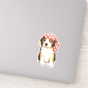 Sticker en vinyle de pirate beagle