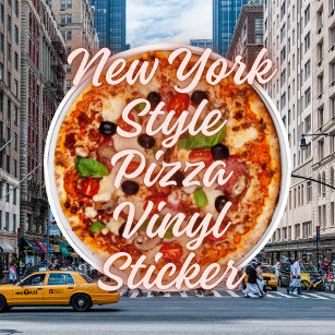 Sticker en vinyle de pizza de New York