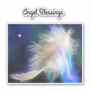 Sticker en vinyle de plumes Angel Guardian
