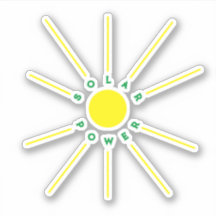 Sticker en vinyle de puissance solaire