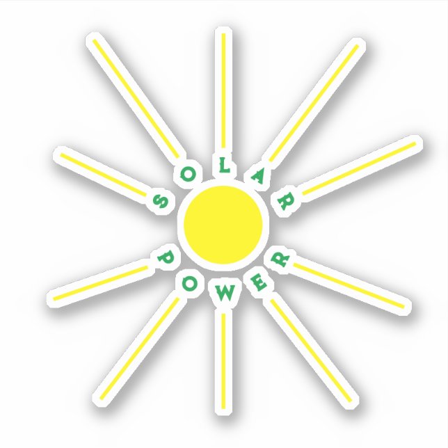 Sticker en vinyle de puissance solaire (Devant)