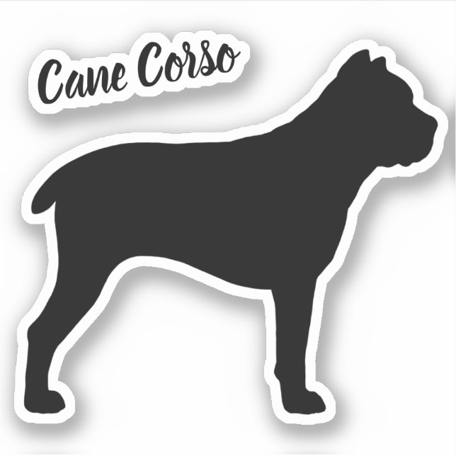 Sticker en vinyle de race de chien de Cane Corso S (Devant)