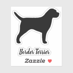 Sticker en vinyle de race de chien de Terrier Silh