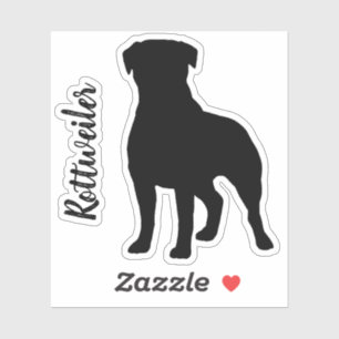 Sticker en vinyle de race de chien Rottweiler