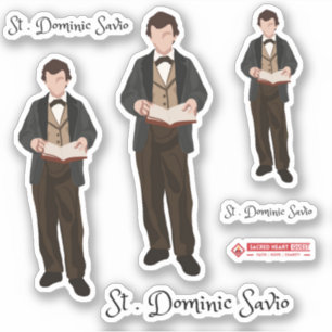 Sticker en vinyle de Saint Dominic Savio personnal