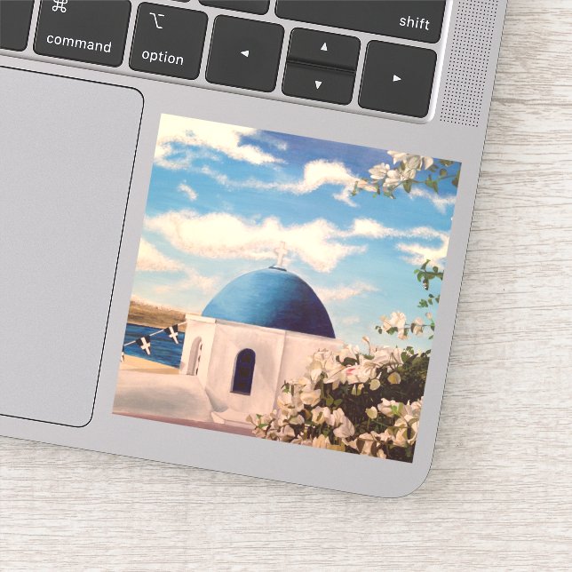 Sticker en vinyle de Santorin Grèce Ocean Travel (Détail)