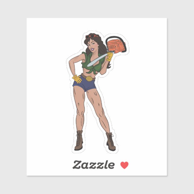 Sticker en vinyle de scie à chaîne étanche (Feuille)