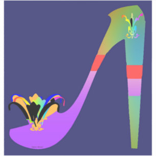 Sticker en vinyle de talon élevé