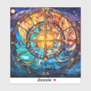 Sticker en vinyle de verre céleste
