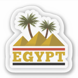 Sticker en vinyle de voyage d'Egypte