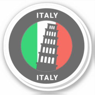 Sticker en vinyle de voyage Italie