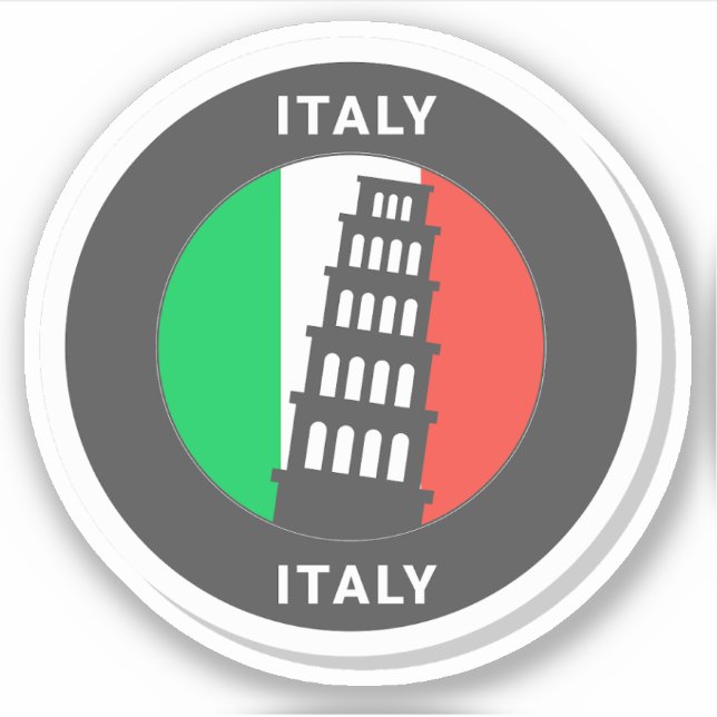 Sticker en vinyle de voyage Italie (Devant)