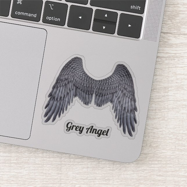 Sticker en vinyle découpé en gris d'angle foncé (Détail)