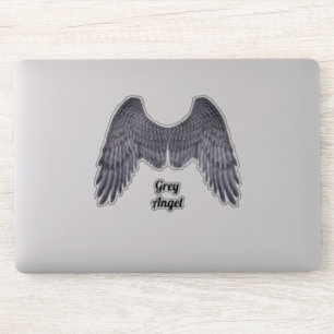 Sticker en vinyle découpé en gris d'angle foncé