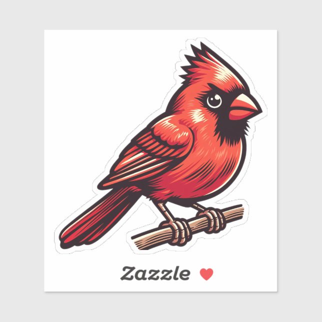 Sticker en vinyle découpé sur mesure pour l'oiseau (Feuille)