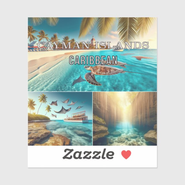 Sticker en vinyle des Caraïbes des îles Caïmans 3  (Feuille)