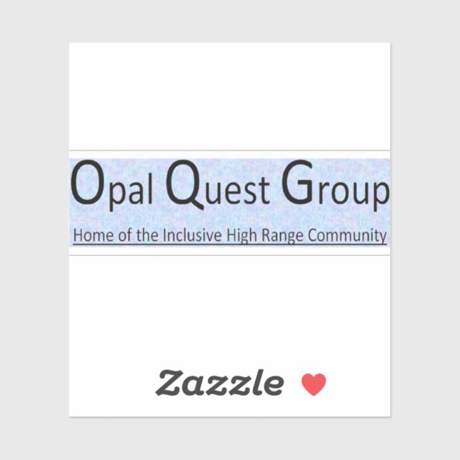 Sticker en vinyle du groupe Opal Quest (Feuille)