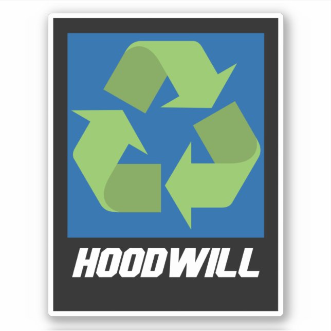 Sticker en vinyle du logo Hoodwill (Devant)