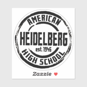 Sticker en vinyle du lycée américain Heidelberg