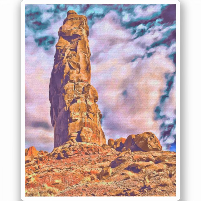 Sticker en vinyle du parc national Zion (Recto)