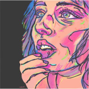 Sticker en vinyle féminin coloré