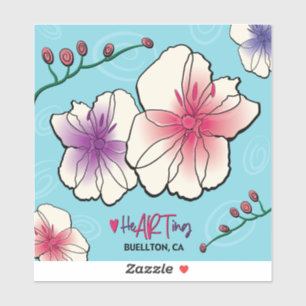 Sticker en vinyle - Fleurs et vignes - Buellton.Ar