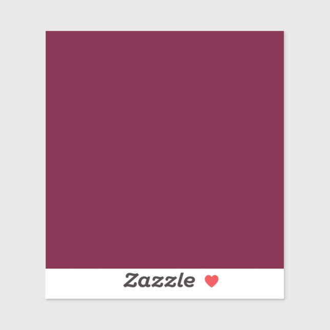 Sticker en vinyle foncé bordeaux tendance (Feuille)