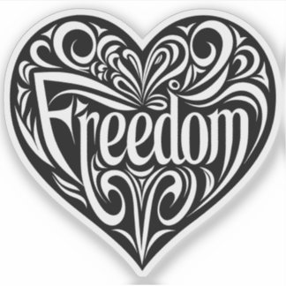 sticker en vinyle Freedom Heart
