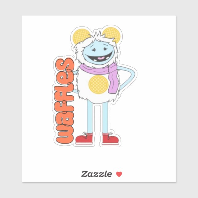 Sticker en vinyle gaufre et gaufre (Feuille)