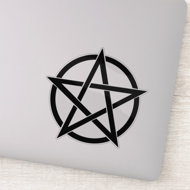 Sticker en vinyle gothique Wicca Pentagram (Détail)